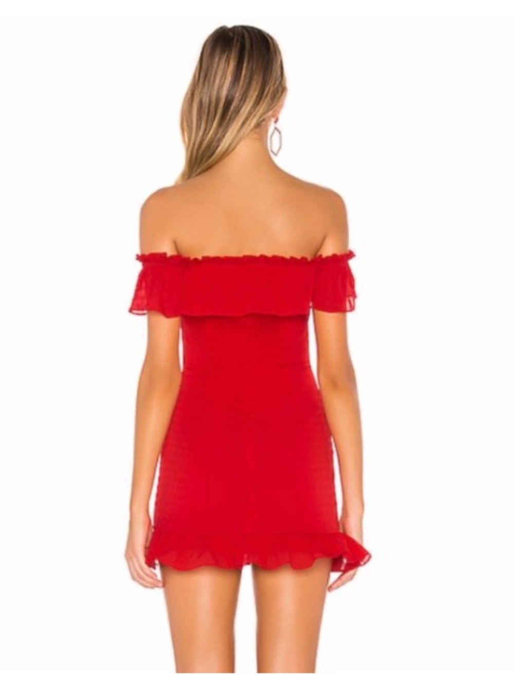 superdown Jennifer Ruffle Mini Dress in Red - Picture 3 of 6